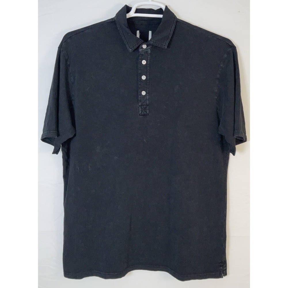 NWOT Men's Johnnie-O Original 4 Button Polo No Pocket Coastal Wash Black Shirt L